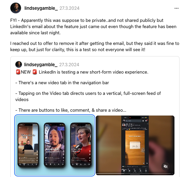 LinkedIn Video Feed - Neue LinkedIn Funktion LinkedIn Video Feed - Neue LinkedIn Funktion