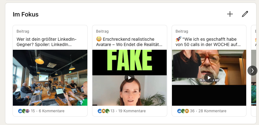 LinkedIn Profil Fokusbereich LinkedIn Profil Fokusbereich
